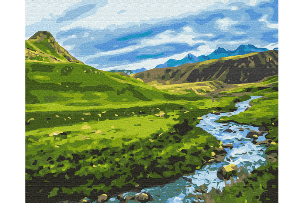 Mal efter tal - Alpine meadow - landskaber
