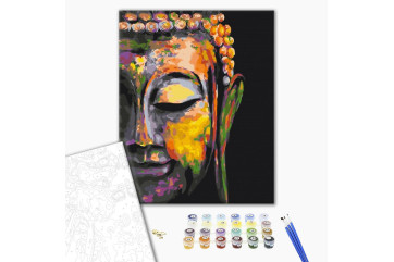 Mal efter tal - Colorful buddha