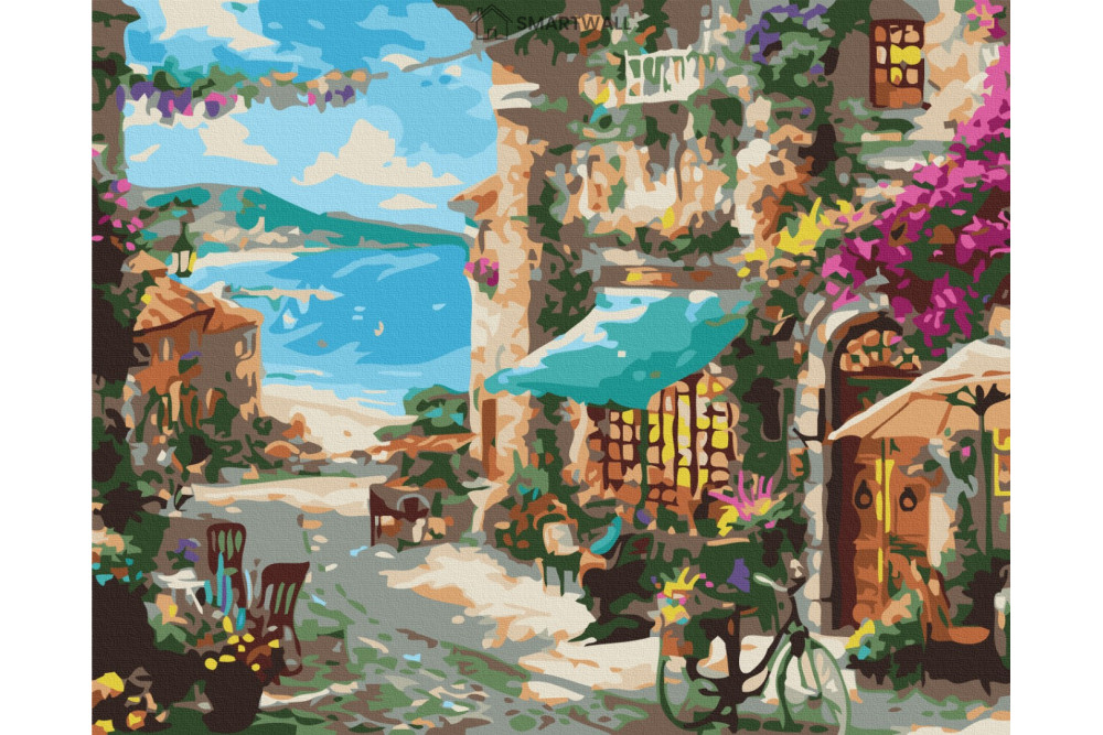 Mal efter tal - Town street under the sea - byer