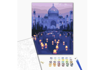 Mal efter tal - Evening near the Taj Mahal