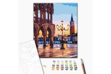Mal efter tal - Evening square of Venice