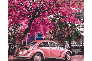 Mal efter tal - Blooming parking - blomster