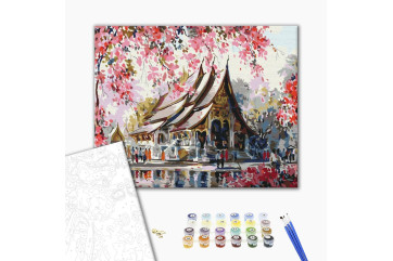 Mal efter tal - Thai temple