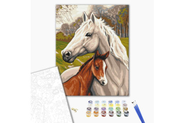 Mal efter tal - Family of horses