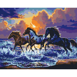 Mal efter tal - Herd of black horses - dyr