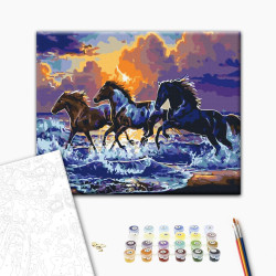 Mal efter tal - Herd of black horses