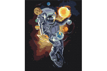 Mal efter tal - Space juggler - abstraktion