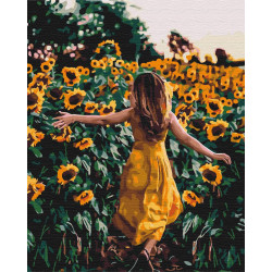 Mal efter tal - A walk in the sunflowers - mennesker