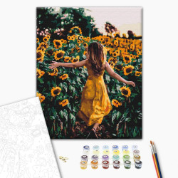 Mal efter tal - A walk in the sunflowers
