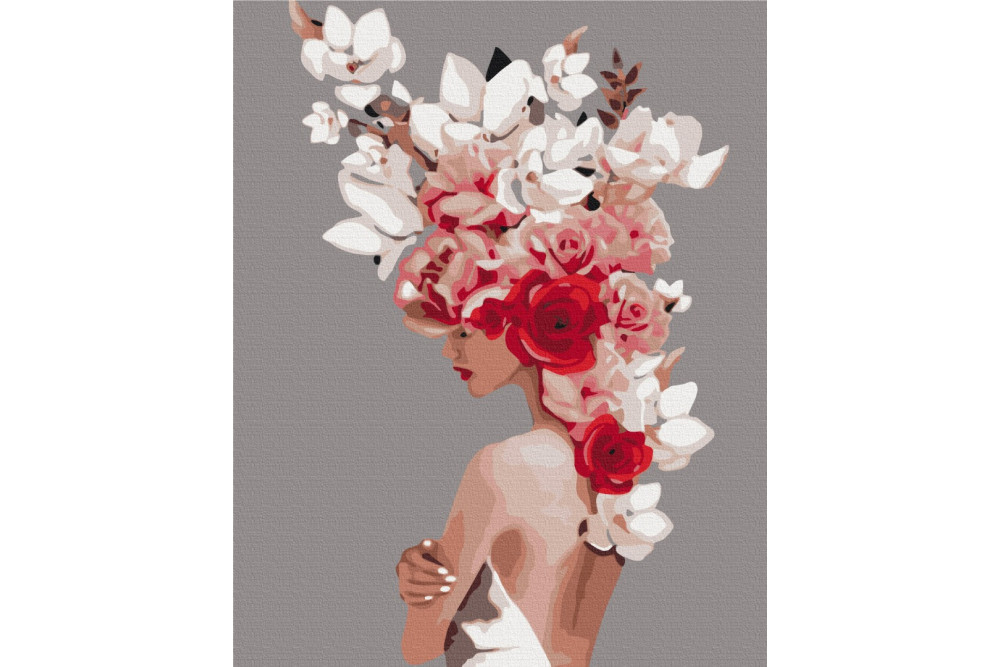 Mal efter tal - Flower tiara - mennesker