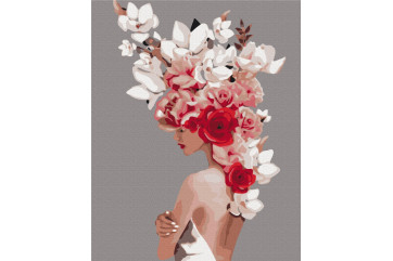 Mal efter tal - Flower tiara - mennesker