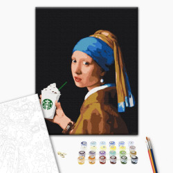 Mal efter tal - Girl with double latte
