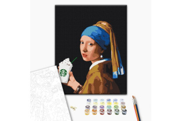 Mal efter tal - Girl with double latte