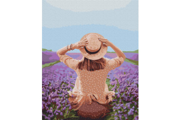 Mal efter tal - Traveler in a lavender field - mennesker