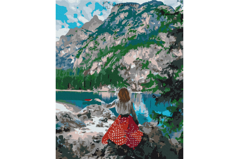 Mal efter tal - Traveler by the lake - landskaber