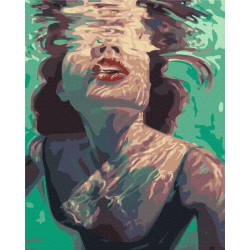 Mal efter tal - Girl underwater - mennesker