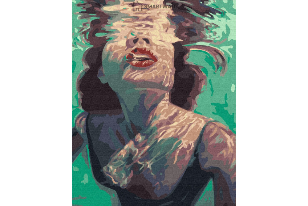 Mal efter tal - Girl underwater - mennesker