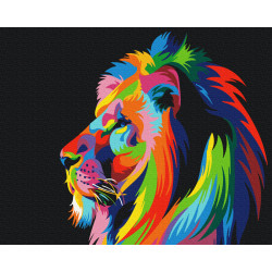 Mal efter tal - Rainbow lion - dyr