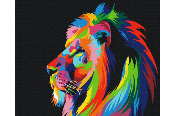 Mal efter tal - Rainbow lion - dyr