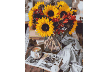 Mal efter tal - Cozy autumn bouquet - blomster