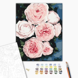 Mal efter tal - Buds of lush roses