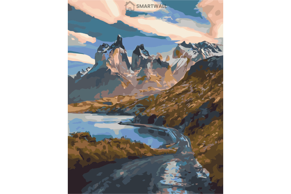 Mal efter tal - Mountain serpentine - landskaber