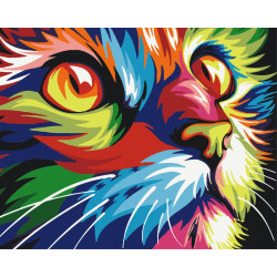 Mal efter tal - Rainbow cat - dyr