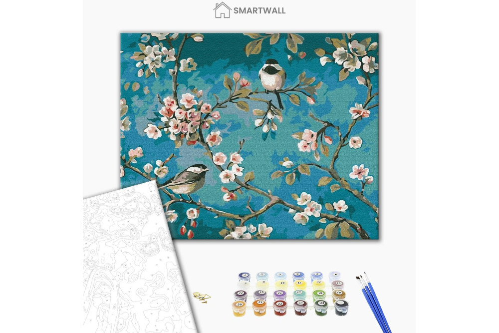 Mal efter tal - Titmouse on the branches