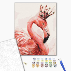 Mal efter tal - Royal flamingo