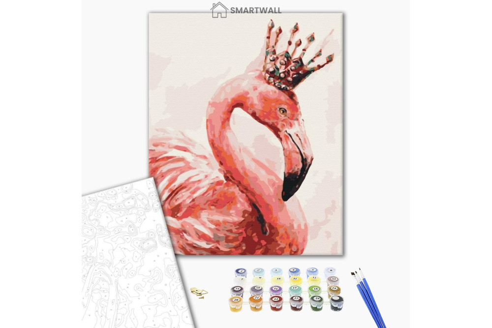 Mal efter tal - Royal flamingo