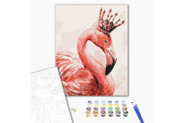Mal efter tal - Royal flamingo