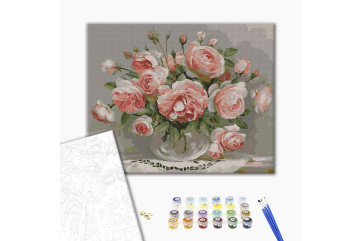 Mal efter tal - Roses on the table