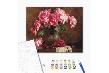 Mal efter tal - Peonies and cherries