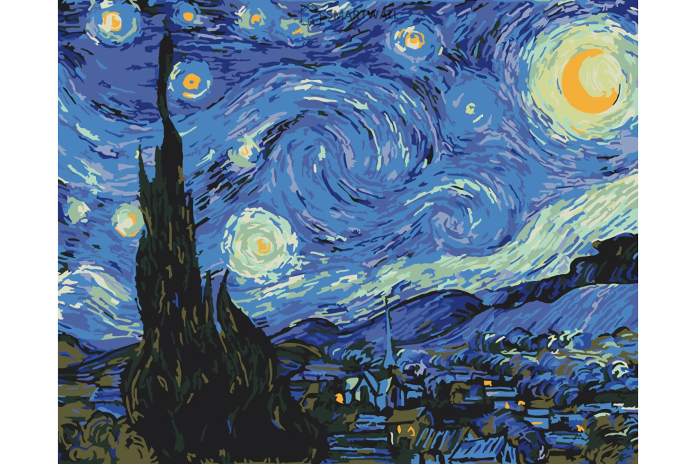 Mal efter tal - The Starry Night - diverse