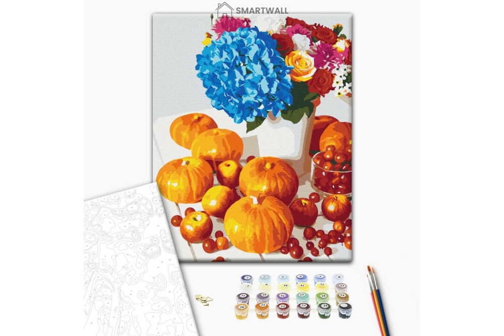Mal efter tal - Pumpkin still life