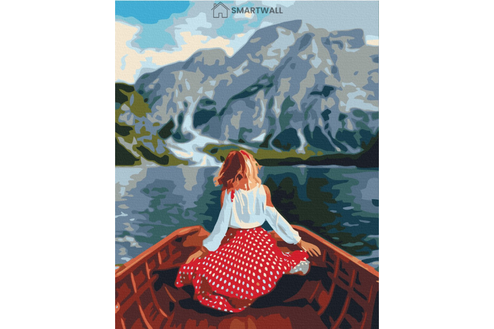 Mal efter tal - Traveler on Lake Bries - mennesker