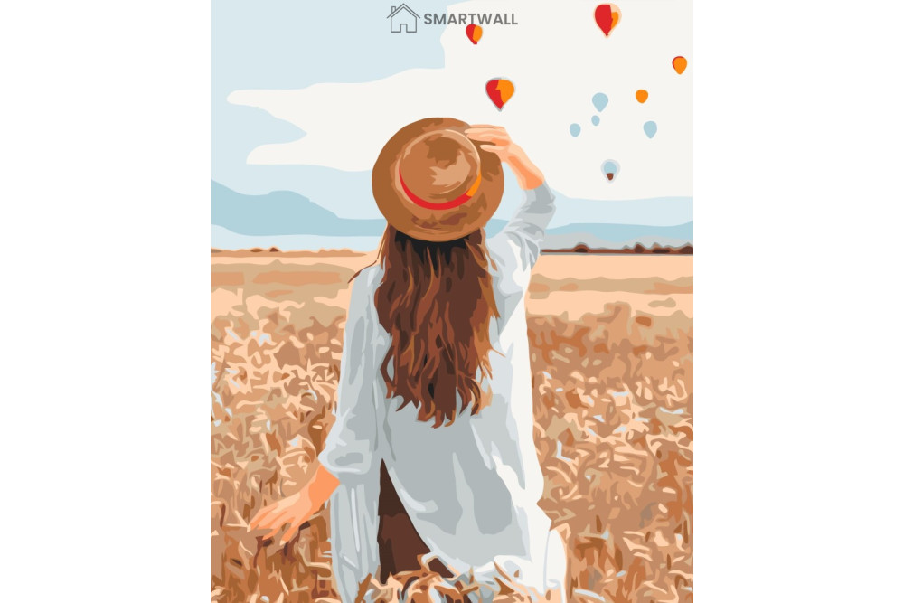 Mal efter tal - Traveler in a rye field - mennesker