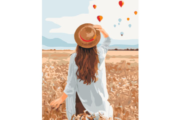 Mal efter tal - Traveler in a rye field - mennesker