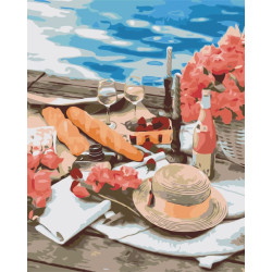 Mal efter tal - Picnic by the sea - mad og drikke