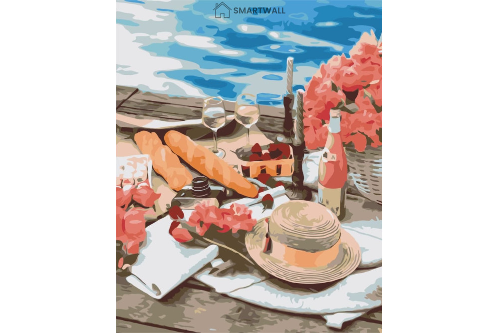 Mal efter tal - Picnic by the sea - mad og drikke