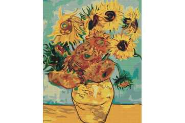 Mal efter tal - Sunflowers. Van Gogh - blomster