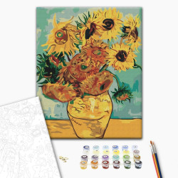 Mal efter tal - Sunflowers. Van Gogh