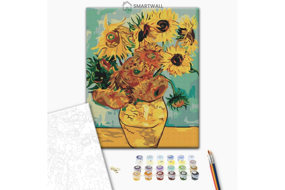 Mal efter tal - Sunflowers. Van Gogh