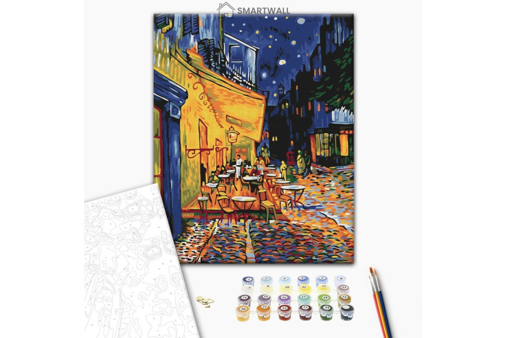 Mal efter tal - Night cafe in Arles. Van Gogh