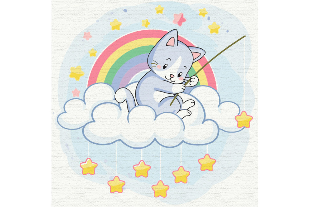 Mal efter tal - Cat star catcher - dyr