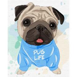 Mal efter tal - Bright pug - dyr