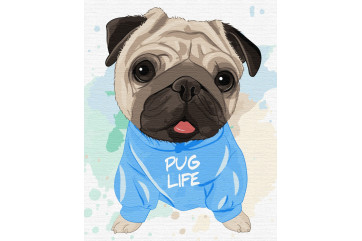 Mal efter tal - Bright pug - dyr