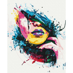 Mal efter tal - Colorful girl - mennesker