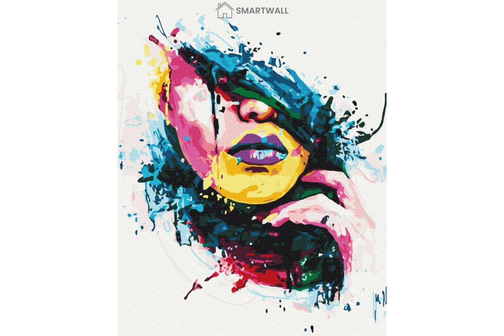 Mal efter tal - Colorful girl - mennesker
