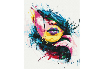 Mal efter tal - Colorful girl - mennesker